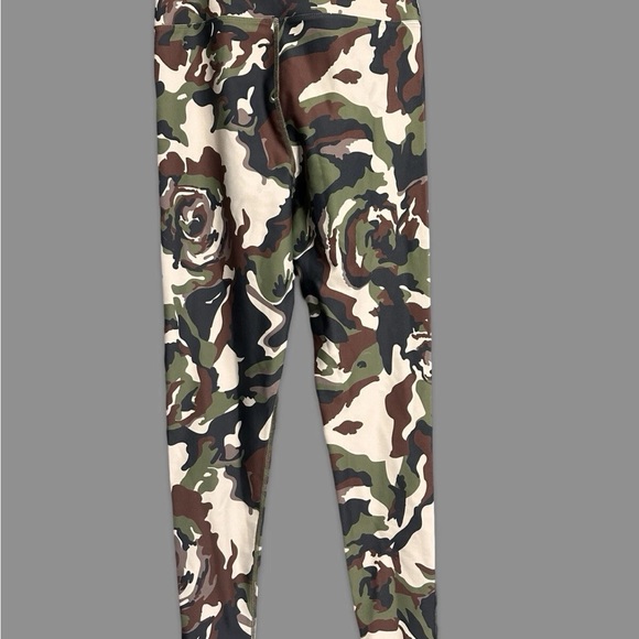 Year Of Ours Veronica Camo Leggings Womens Medium Green Brown Criss Cross Waist - Picture 6 of 8